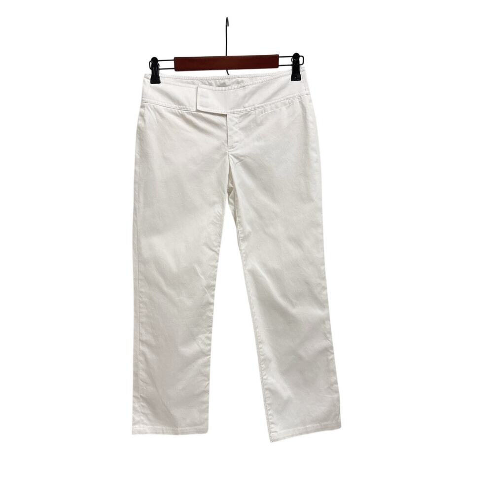 Lilly Pulitzer Palm Beach Fit Casual Ankle Cropped Preppy White Pants Size 0